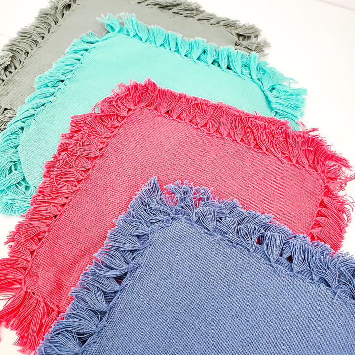 Fringe Cocktail Napkins Set of Four - 4 Colors