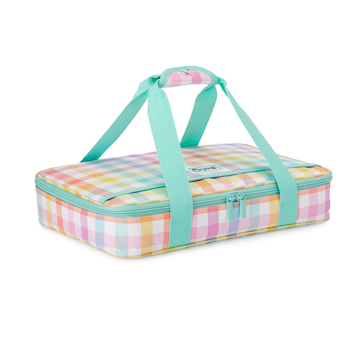 Personalized Casserole Carrier - Swig Dishi - Pretty in Plaid - Monogrammed Dish Tote