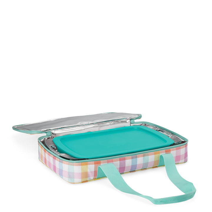 Personalized Casserole Carrier - Swig Dishi - Pretty in Plaid - Monogrammed Dish Tote