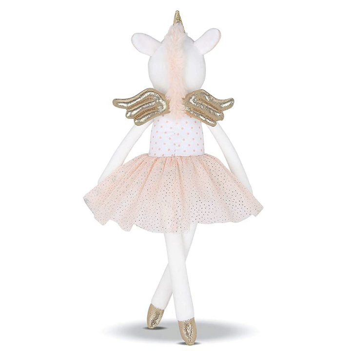 Monogrammed Tooth Fairy Plush - Ballerina Tooth Fairy Unicorn Doll - Personalized