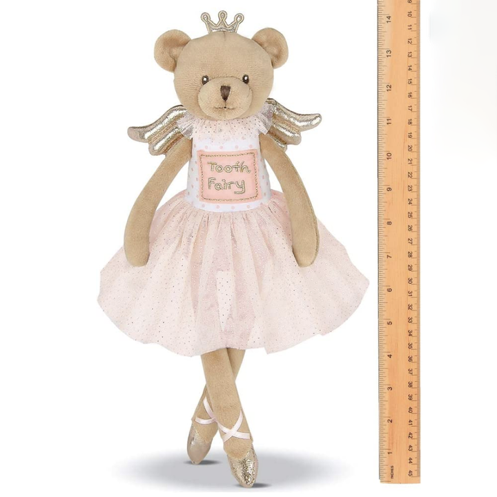 Monogrammed Tooth Fairy Plush - Ballerina Tooth Fairy Bear Doll - Personalized