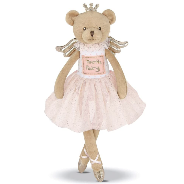 Monogrammed Tooth Fairy Plush - Ballerina Tooth Fairy Bear Doll - Personalized