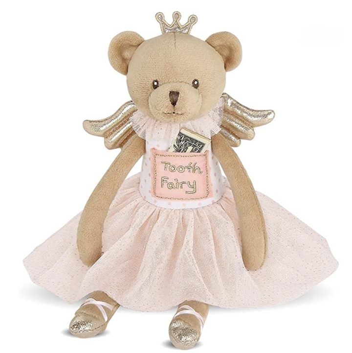 Monogrammed Tooth Fairy Plush - Ballerina Tooth Fairy Bear Doll - Personalized