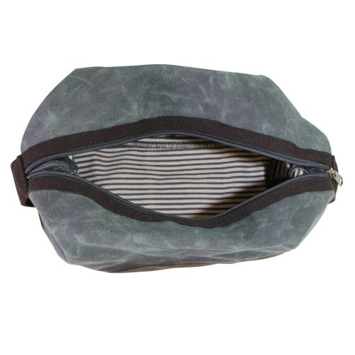 Waxed Canvas Toiletry Bag -- Navy