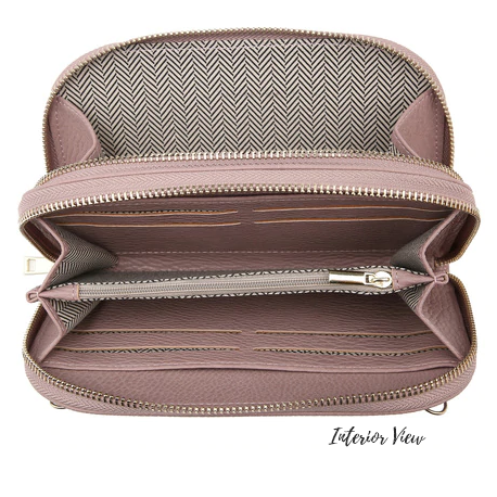Crossbody Belt Bag Fanny Pack - Vegan Leather - Khaki