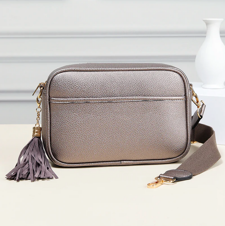 Monogrammed Camera Bag Purse - Faux Leather - Monogrammable Cross Body Purse - 5 Colors