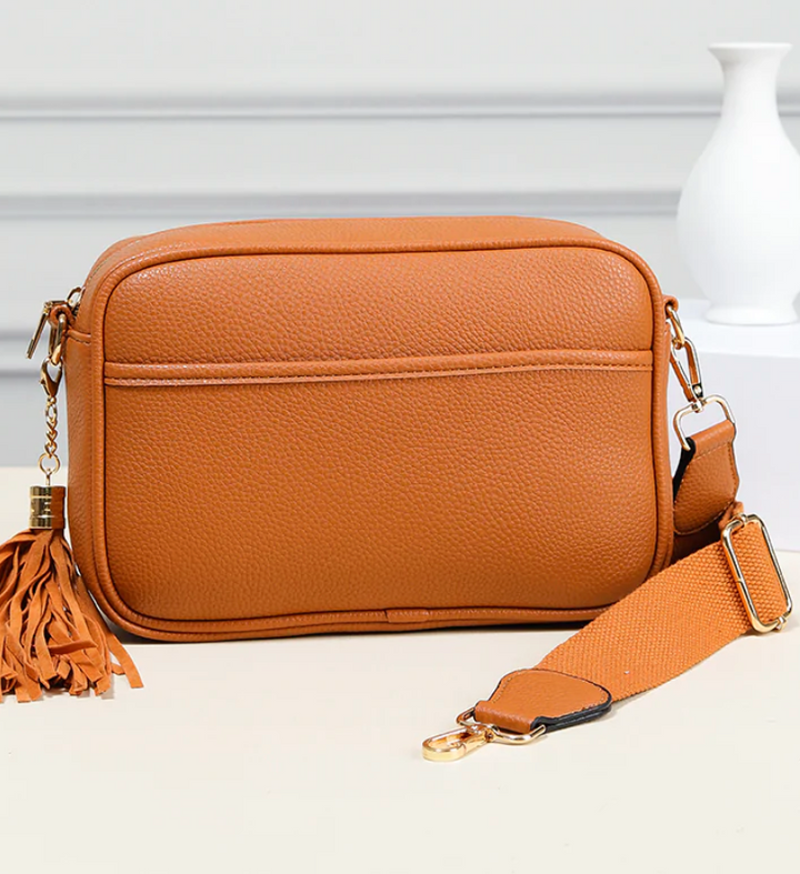 Monogrammed Camera Bag Purse - Faux Leather - Monogrammable Cross Body Purse - 5 Colors