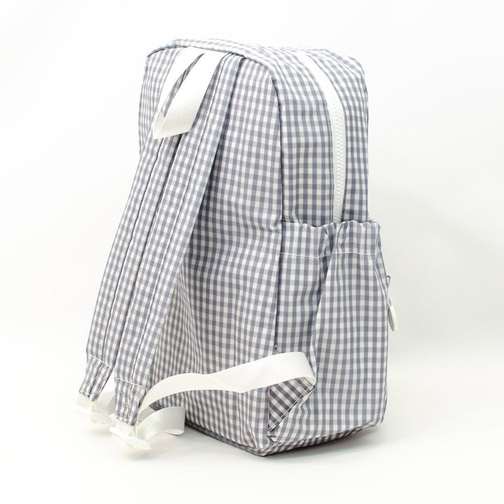 TRVL Design - Grey Gingham Backpacker - Baby Gift - Gray Gingham Diaper Bag