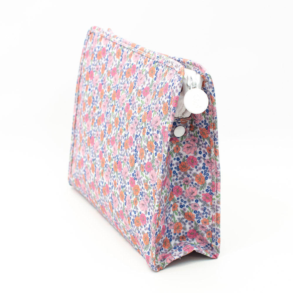Garden Floral Large Roadie by TRVL Design - Monogrammed Diaper Bag Organizer - Zippered Pouch