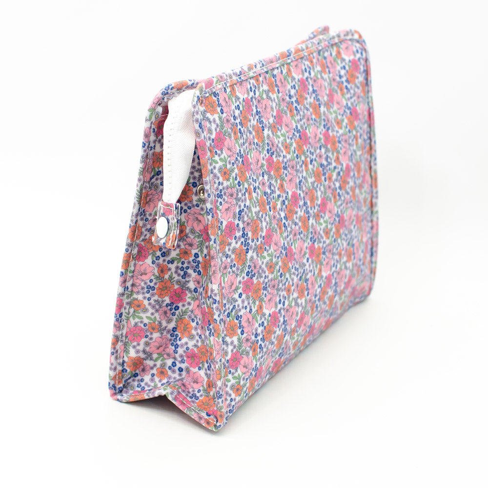 Garden Floral Large Roadie by TRVL Design - Monogrammed Diaper Bag Organizer - Zippered Pouch