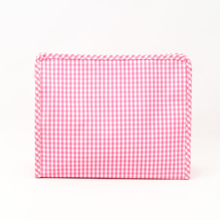 Large Roadie Pouch by TRVL Design - Pink Gingham - Monogrammed Baby Gift - Diaper Clutch Case