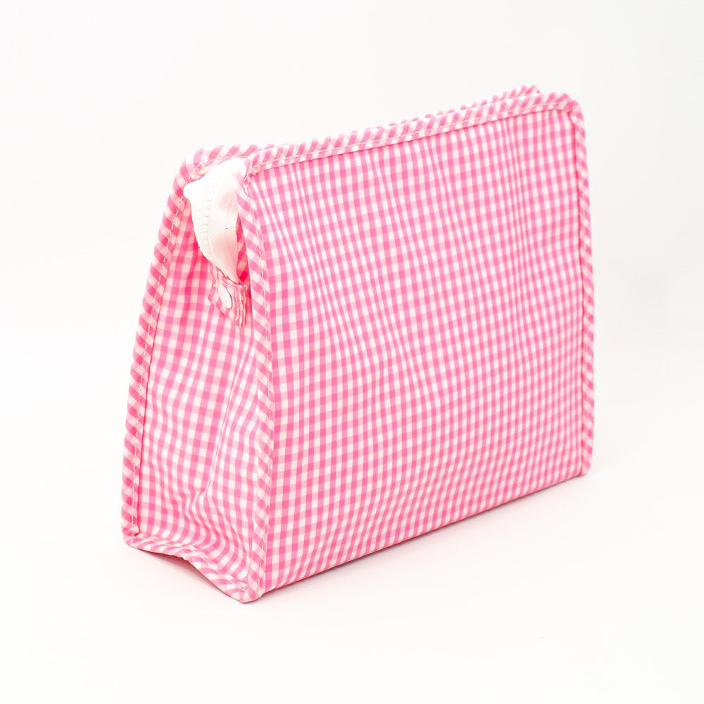 Large Roadie Pouch by TRVL Design - Pink Gingham - Monogrammed Baby Gift - Diaper Clutch Case