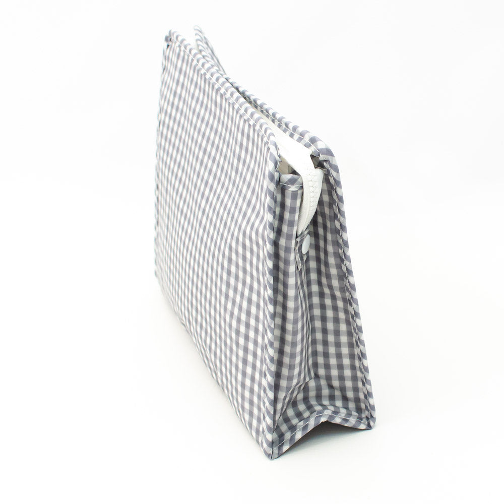 Large Roadie Pouch by TRVL Design - Grey Gingham - Monogrammed Baby Gift - Diaper Bag Organizer