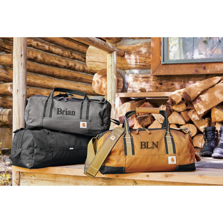 Carhartt Foundry Duffle Bag - Gift for Men - Personalized Duffle - Black, Grey, or Khaki Brown