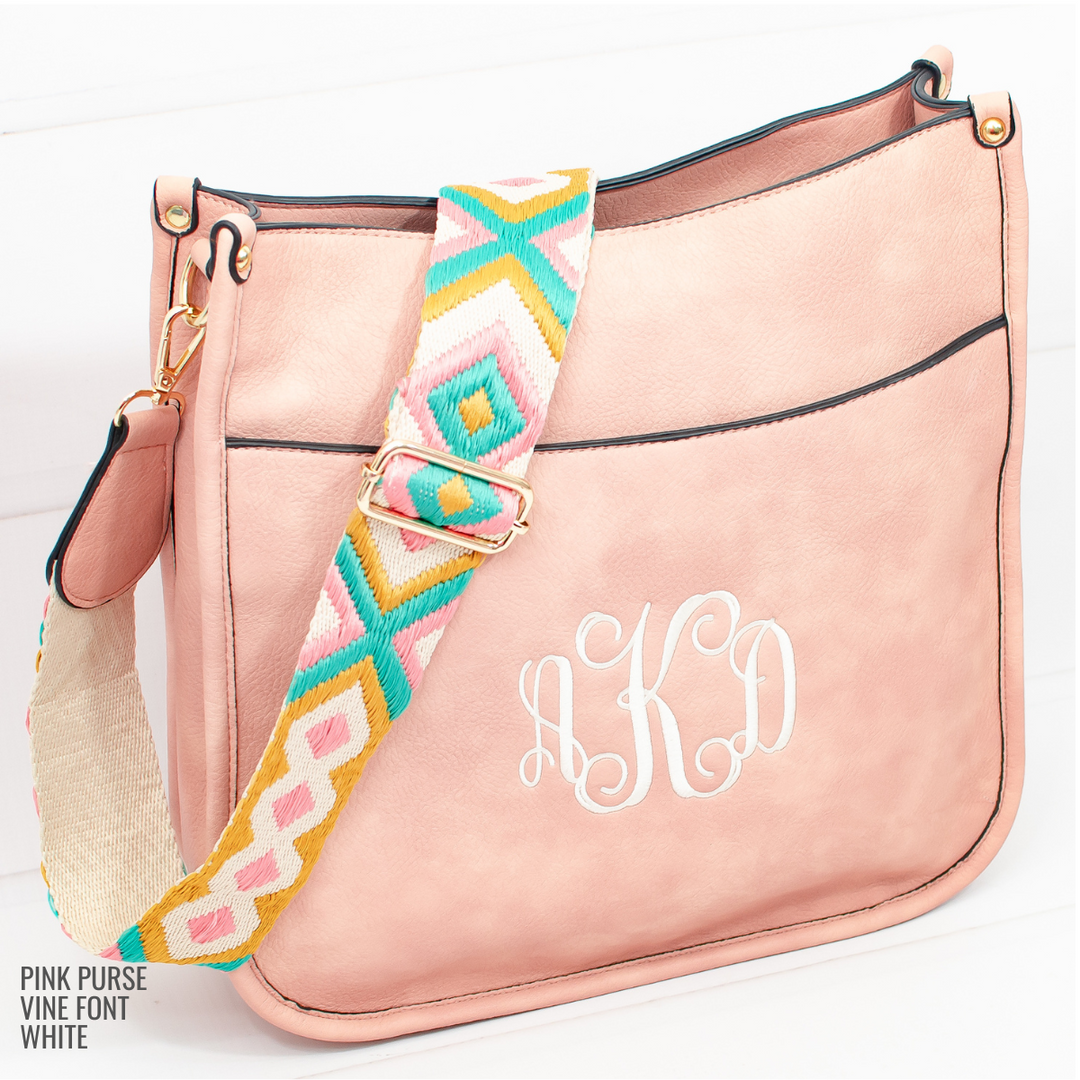 Vegan Leather Crossbody Purse With Guitar Strap Monogrammable Pursel