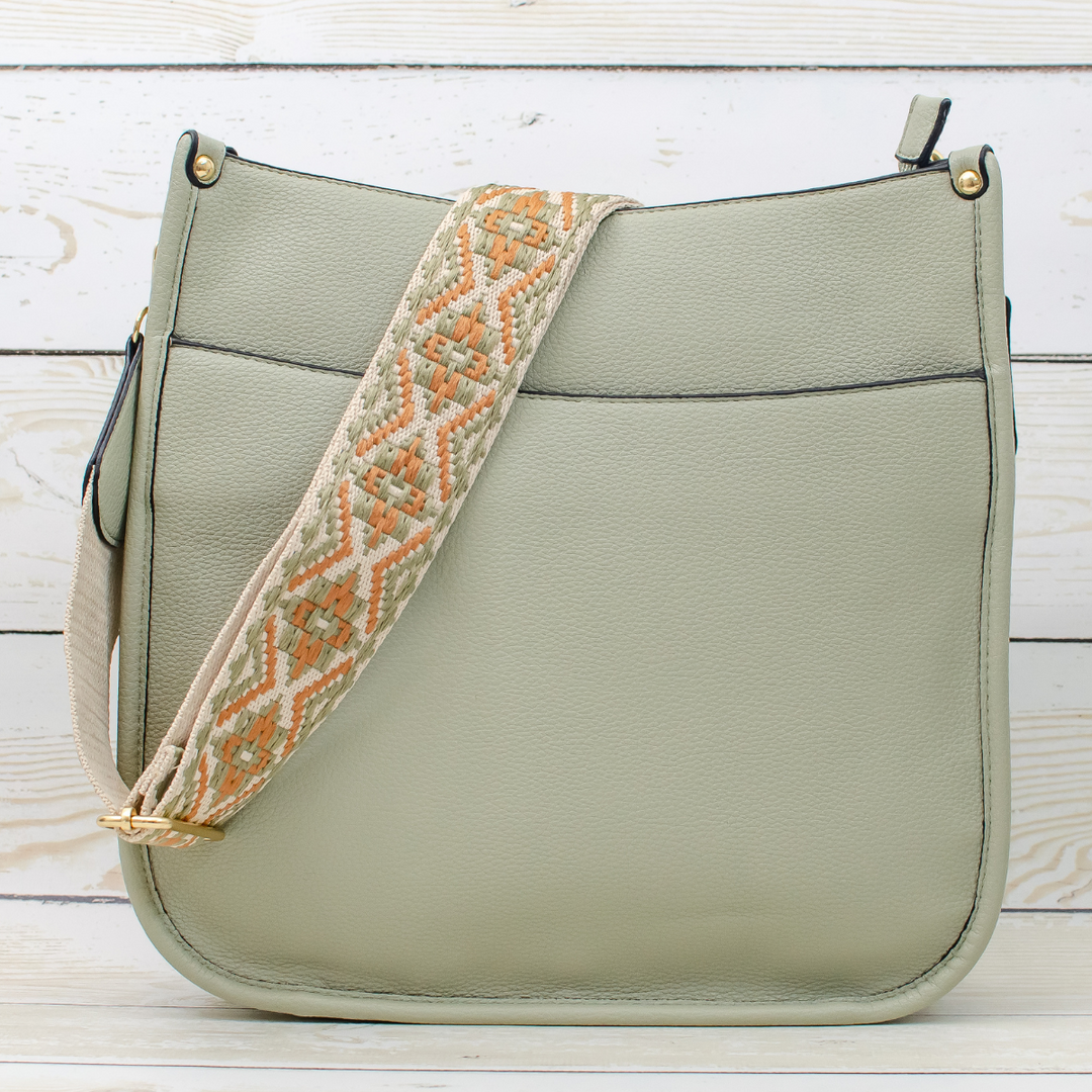 Vegan Leather Crossbody Purse With Guitar Strap Monogrammable