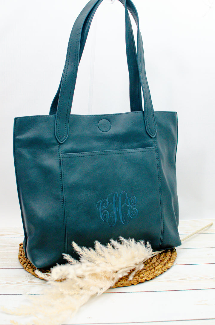 Monogrammed Oversized Tote - Taylor Tote Bag - 5 Colors