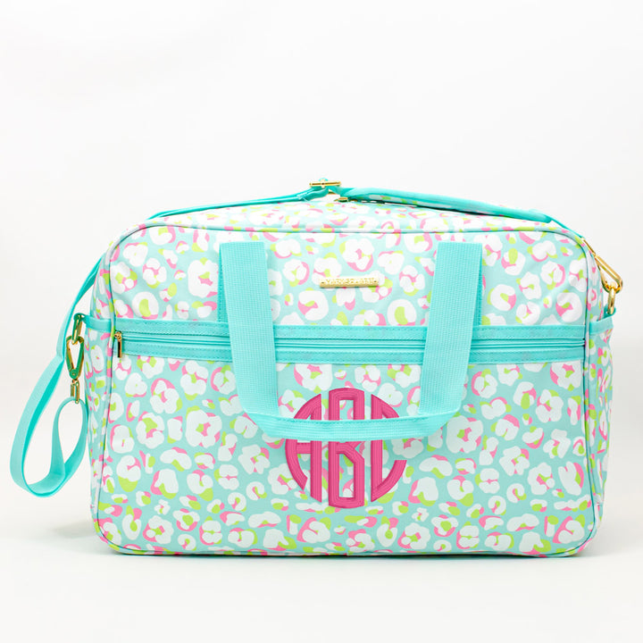 Weekender Travel Bag - Monogrammed Trolley Tote - Sunday Morning, Electric Ambition