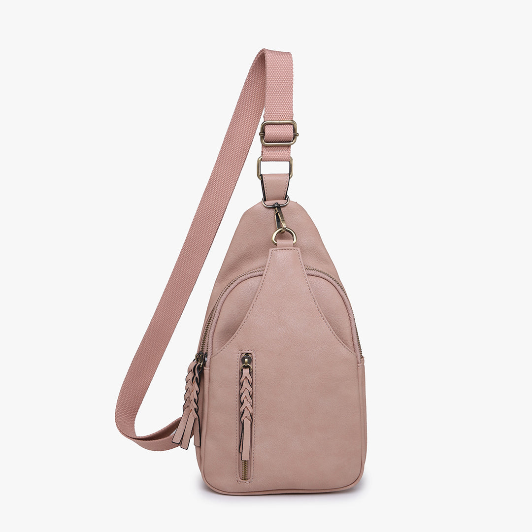 Vegan Leather Sling Backpack - Monogrammed Sling Bag Purse
