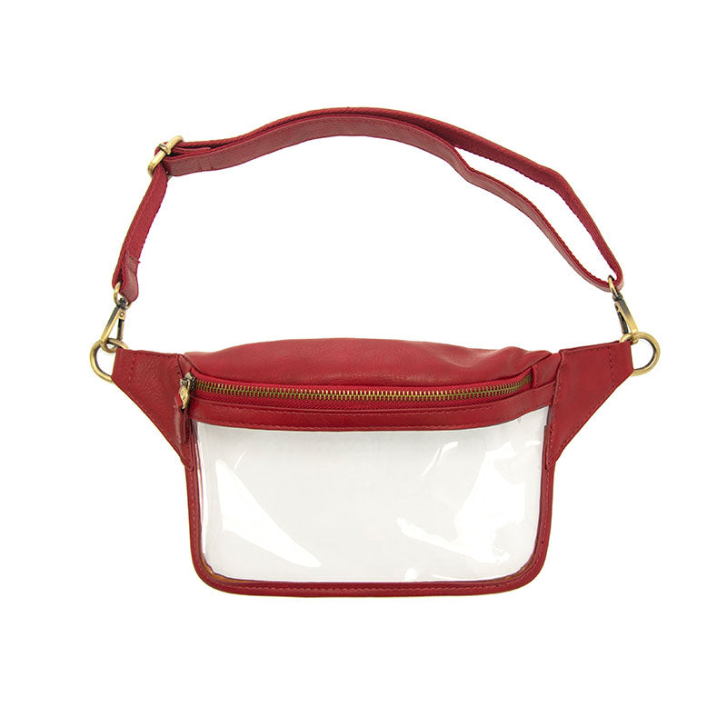 Clear Sylvie Belt Bag - Game Day Stadium Fanny Pack - 3 Colors - Black Red Navy Blue