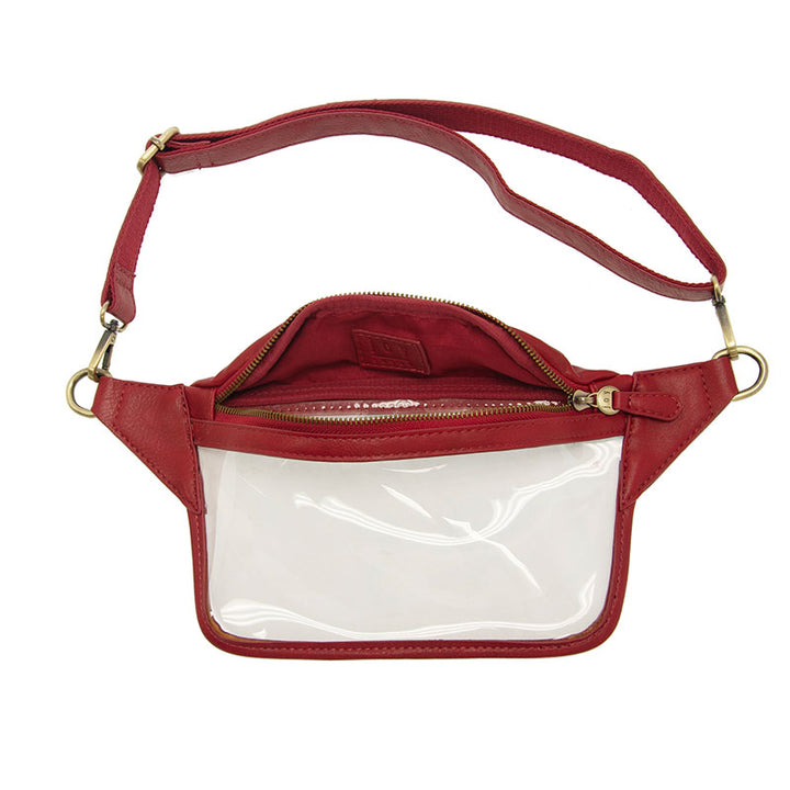 Clear Sylvie Belt Bag - Game Day Stadium Fanny Pack - 3 Colors - Black Red Navy Blue