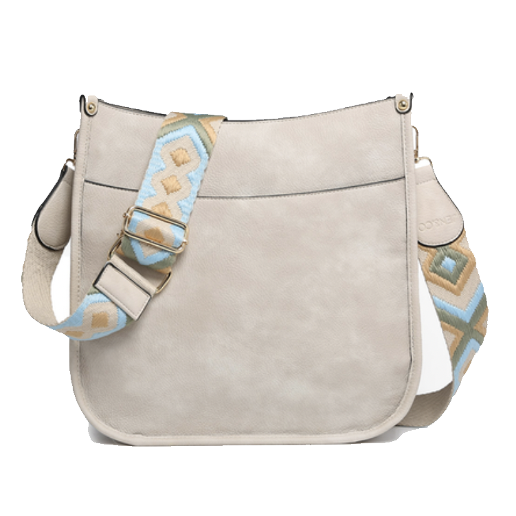 Vegan Leather Crossbody Purse With Guitar Strap Monogrammable Pursel Marietta Monograms Embroidery