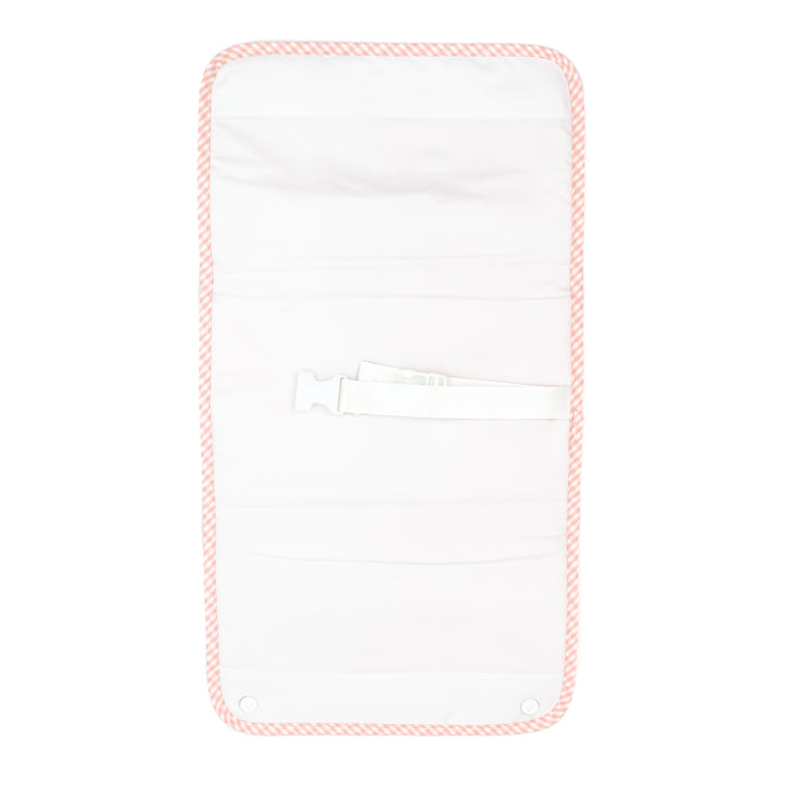 TRVL Design - Game Changer Pad - Baby Changing Pad - Baby Gift - Taffy Gingham Check - Coral Pink