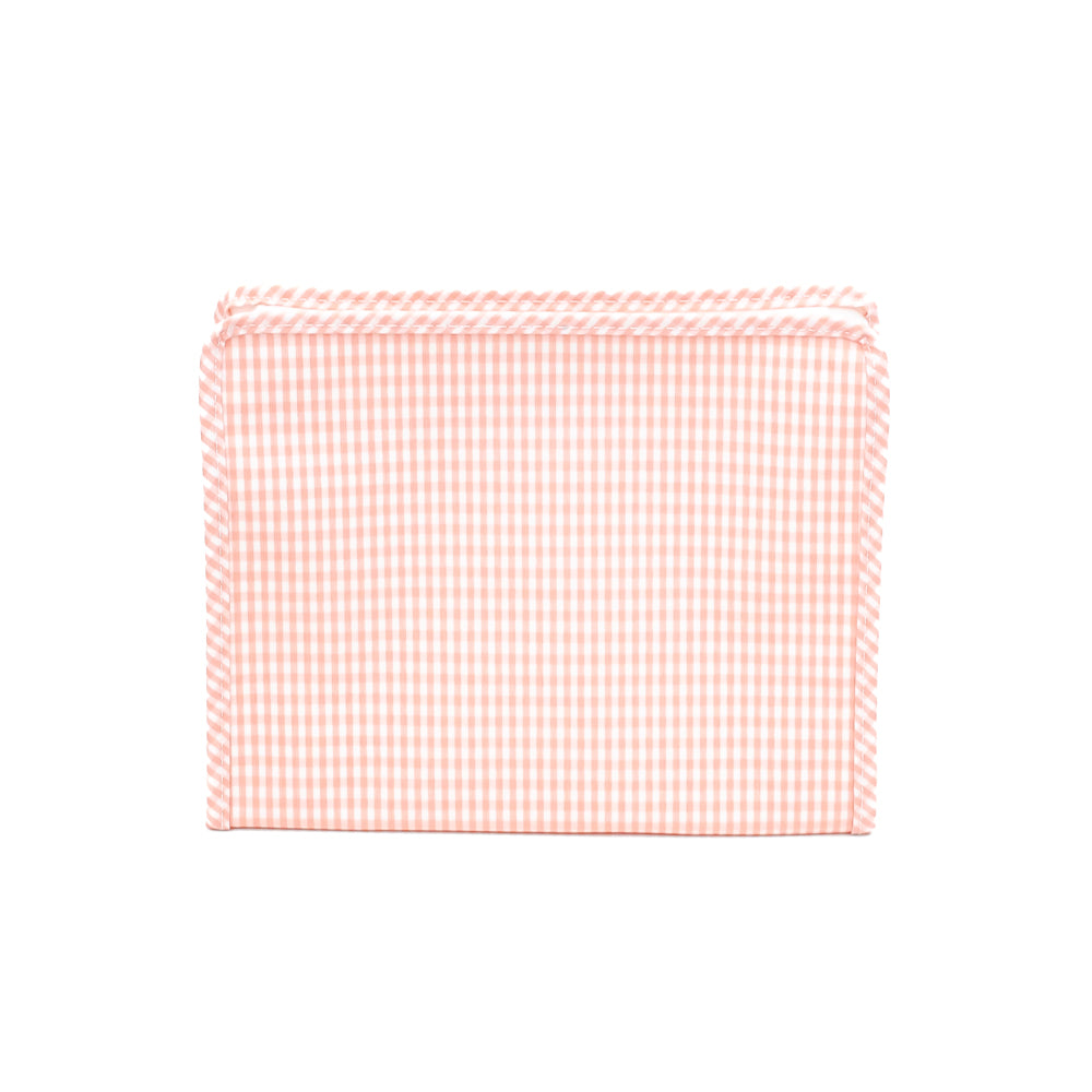 Medium Roadie by TRVL Design - Monogrammed Diaper Bag Organizer - Zippered Pouch - Taffy Coral Pink Peach