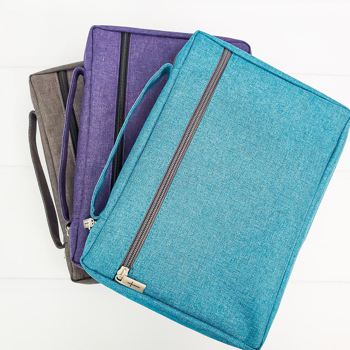 Basic Bible Cover - Solid Book Cover - 2 Colors Teal and Purple