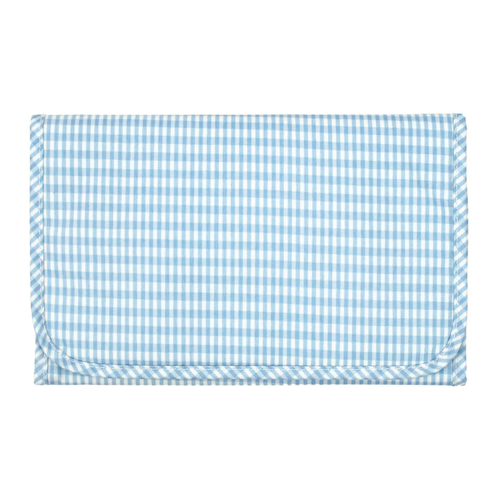 TRVL Design - Game Changer Pad - Baby Changing Pad - Baby Gift - Light Blue Gingham Check