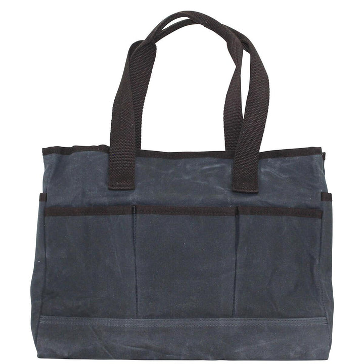 Waxed Canvas Utility Tote - Father's Day Gift - Gift for Men - Navy Blue