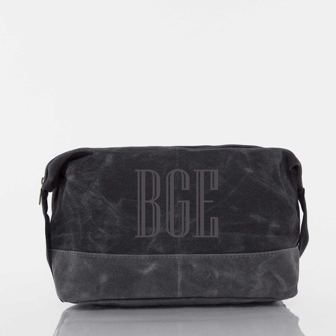 Waxed Canvas Toiletry Bag -- Black