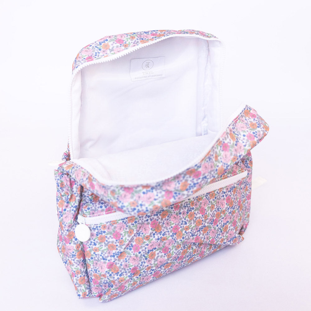 TRVL Design - Garden Party Backpacker - Monogrammed Baby Gift - Floral Diaper Bag