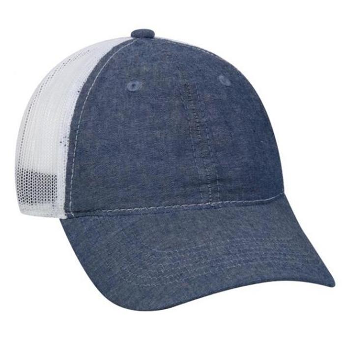 Ladies Mesh Back Chambray Trucker Hat - 3 Colors