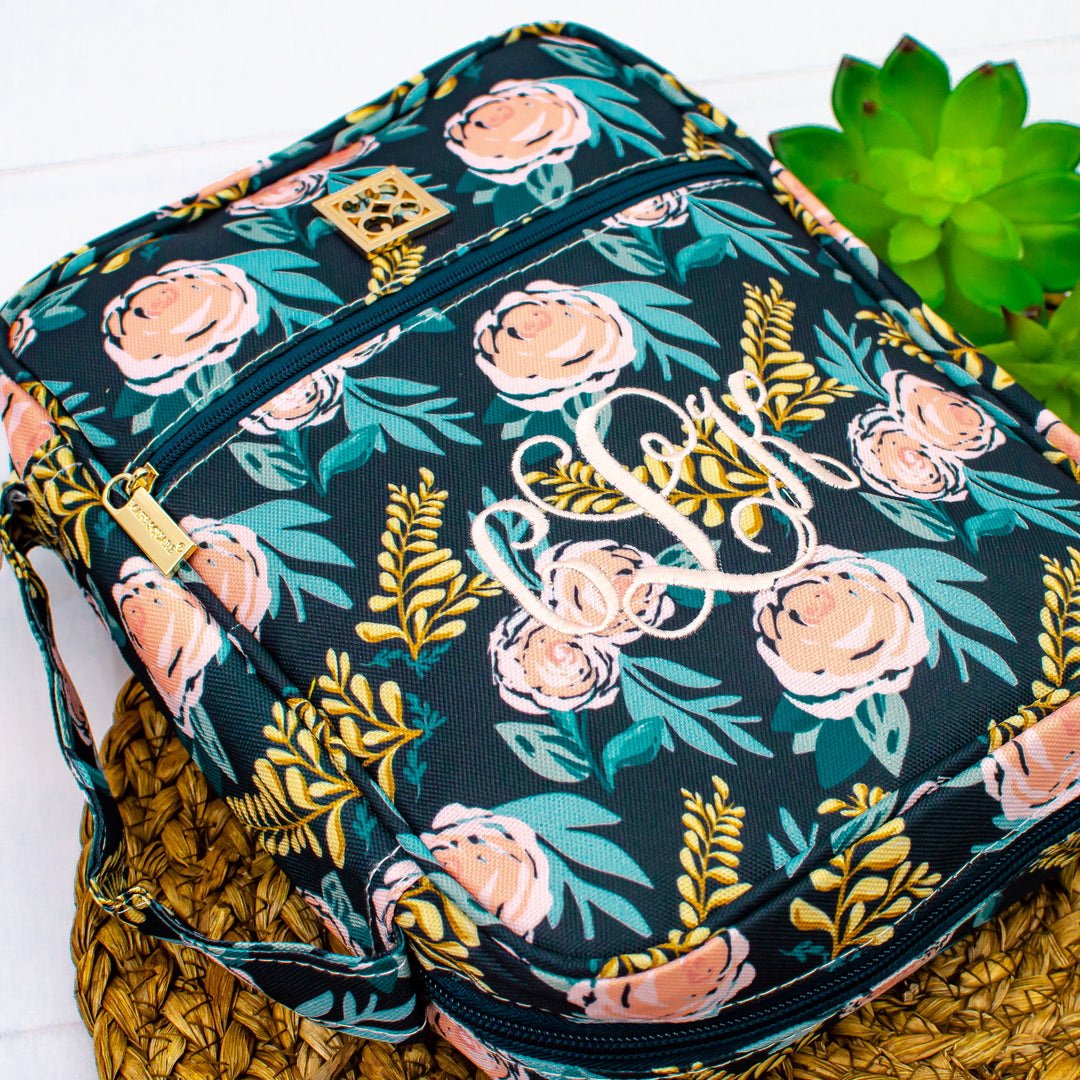 Bible Cover - Navy Peach