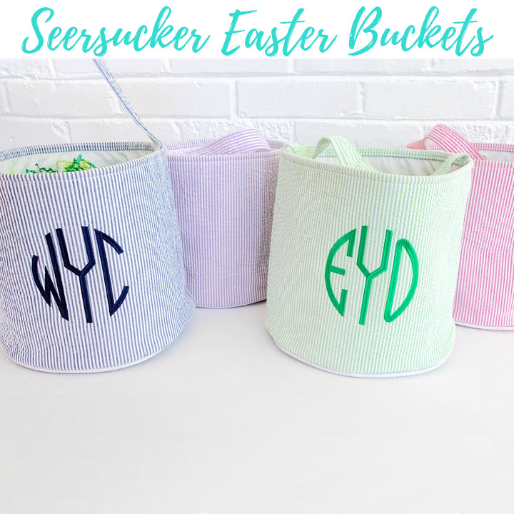 Seersucker Easter Basket - 7 Colors