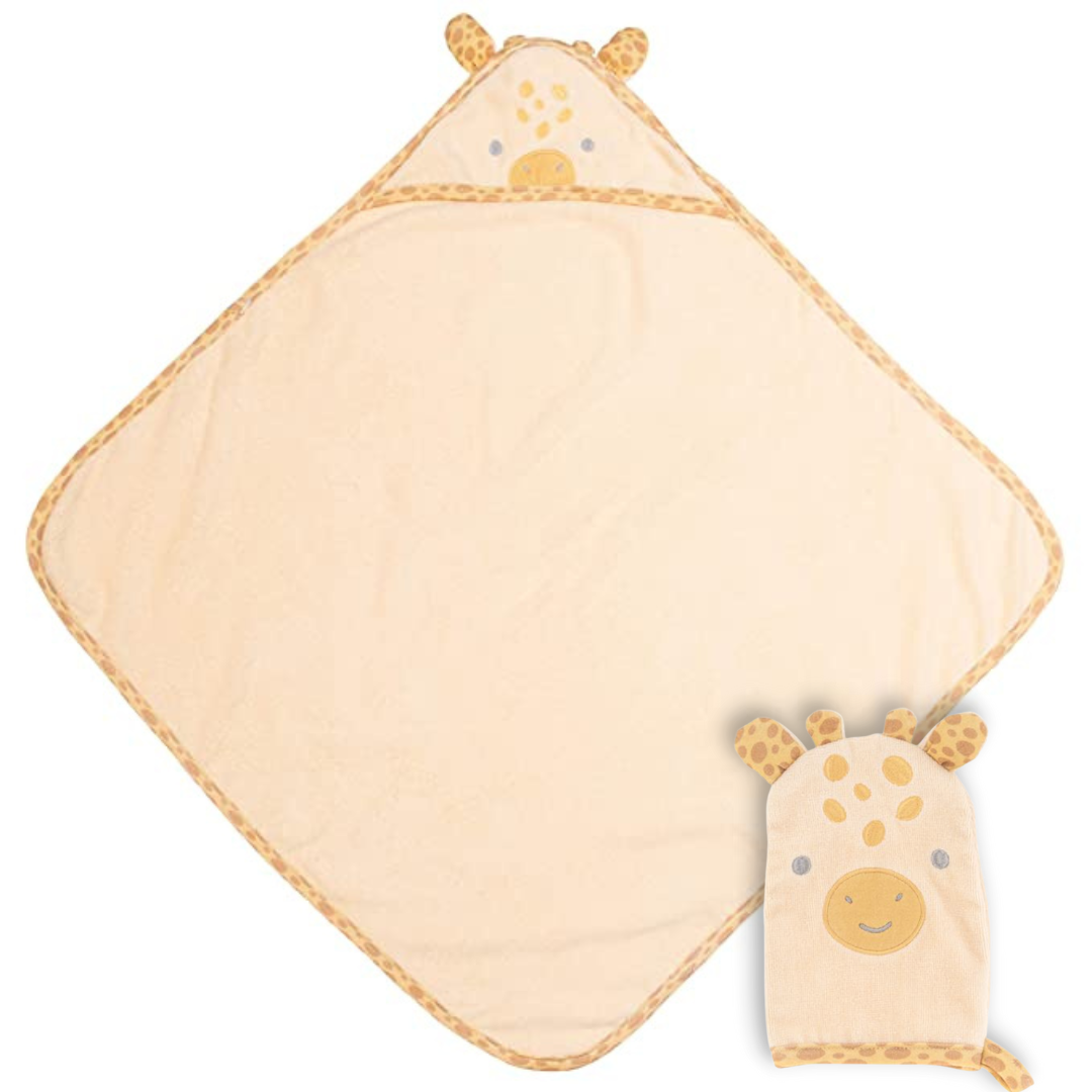 Personalized Hooded Towel Set for Baby and Toddler -  Stephen Joseph - Giraffe