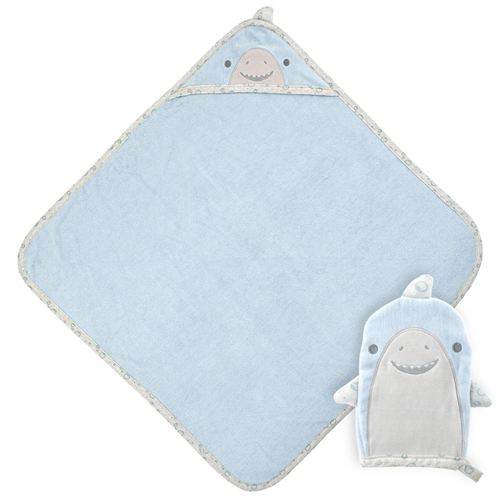 Shark Personalized Hooded Towel Set for Baby and Toddler -  Stephen Joseph