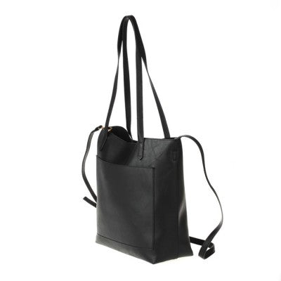 Soft Vegan Leather Shoulder Bag / Crossbody Tote - 2 Colors
