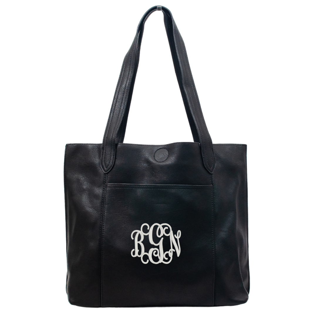 Monogrammed Oversized Tote - Taylor Tote Bag - 5 Colors