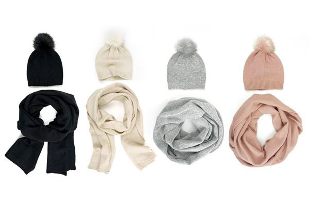 Classic Luxe Monogrammed Winter Hat and Scarf Set - 4 Colors
