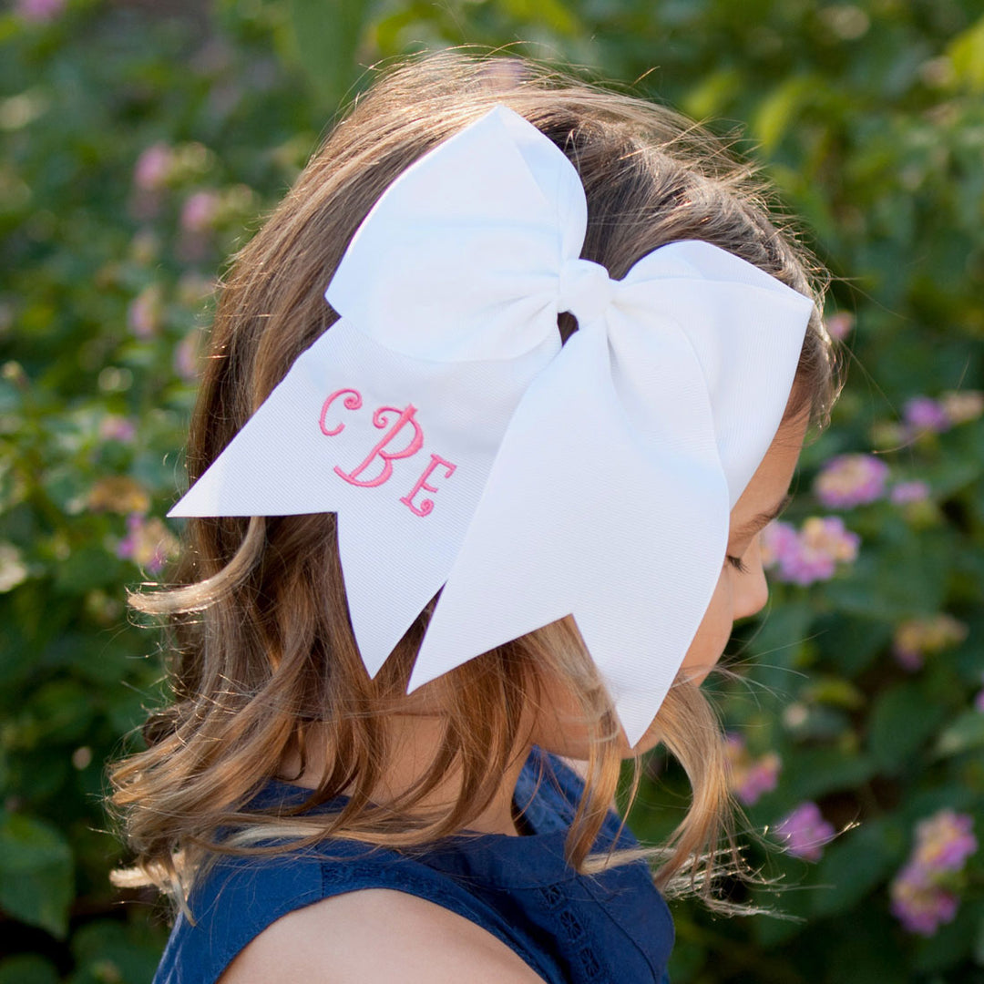 Monogrammed Hair Bow for Girls - 11 Colors