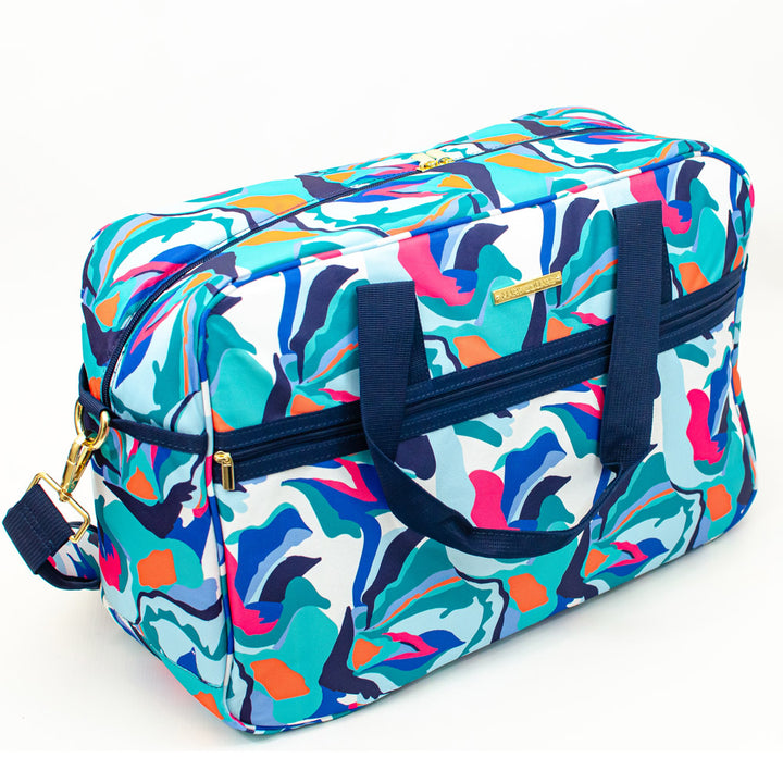 Weekender Travel Bag - Monogrammed Trolley Tote - Sunday Morning, Electric Ambition