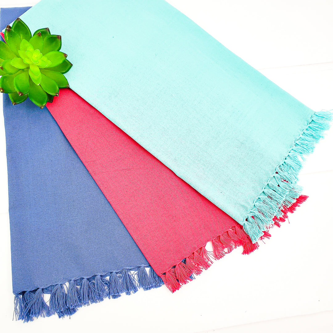 Fringe Guest Hand Towel - Set of Two - 6 Colors