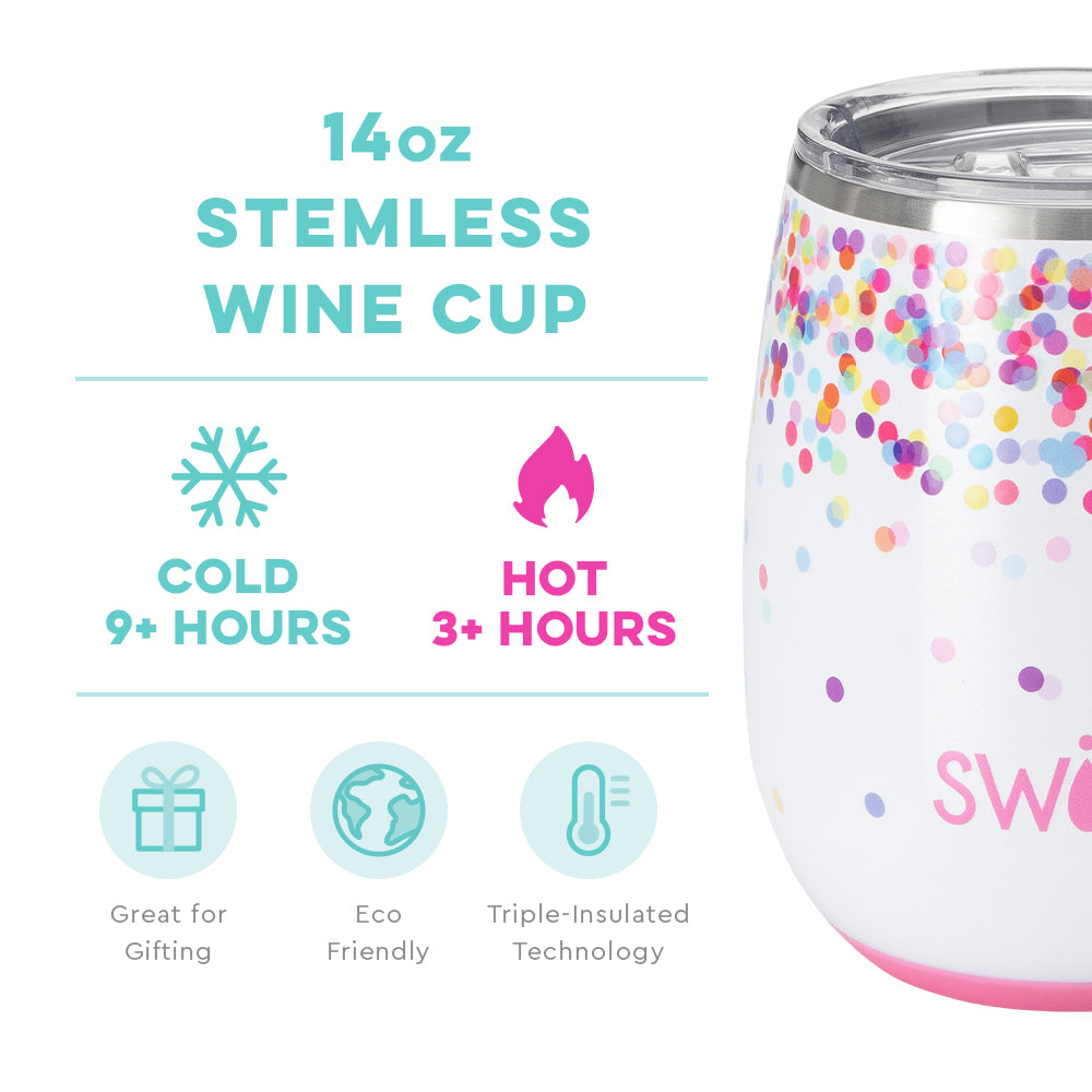 Swig Confetti Stemless Wine Tumbler 14 oz