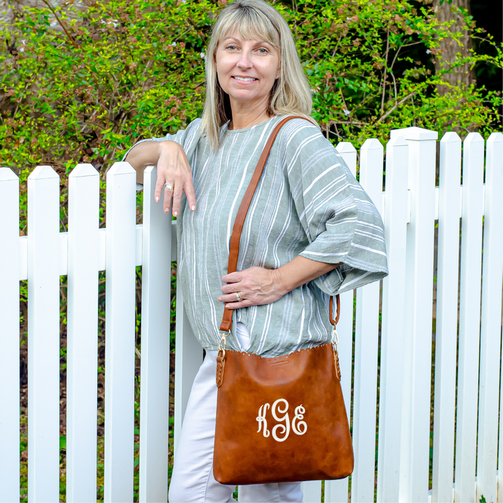 Scalloped Bag in a Bag Tote Purse - Vegan Leather - 4 Colors