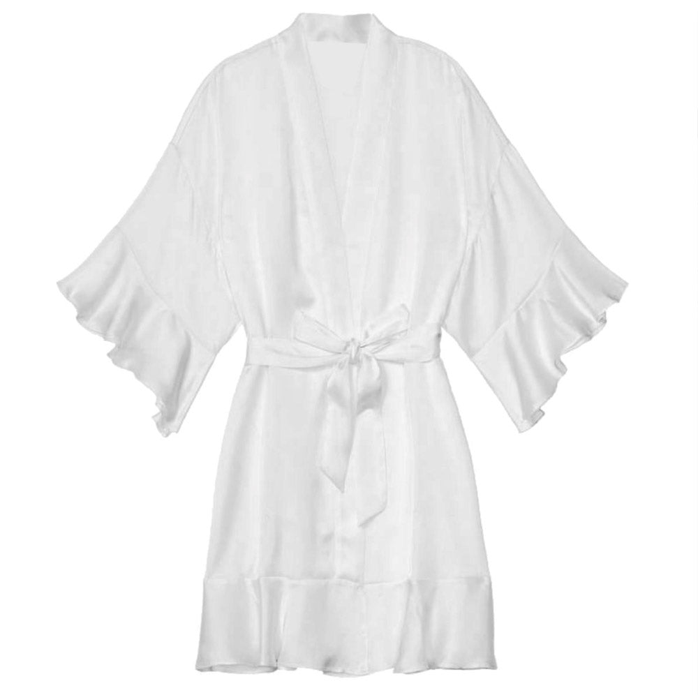 Satin Silky Monogrammed Robe - 3 Colors