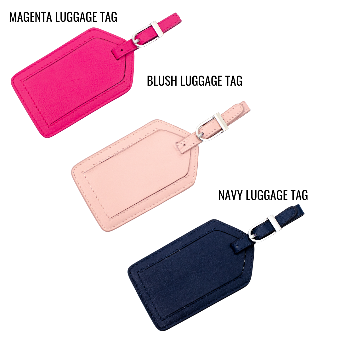 Leather Luggage Tag - 7 Colors