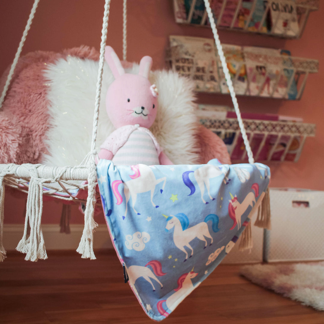 Personalized Plush Minky Dot Baby Blanket - Wildkin - Purple Unicorns