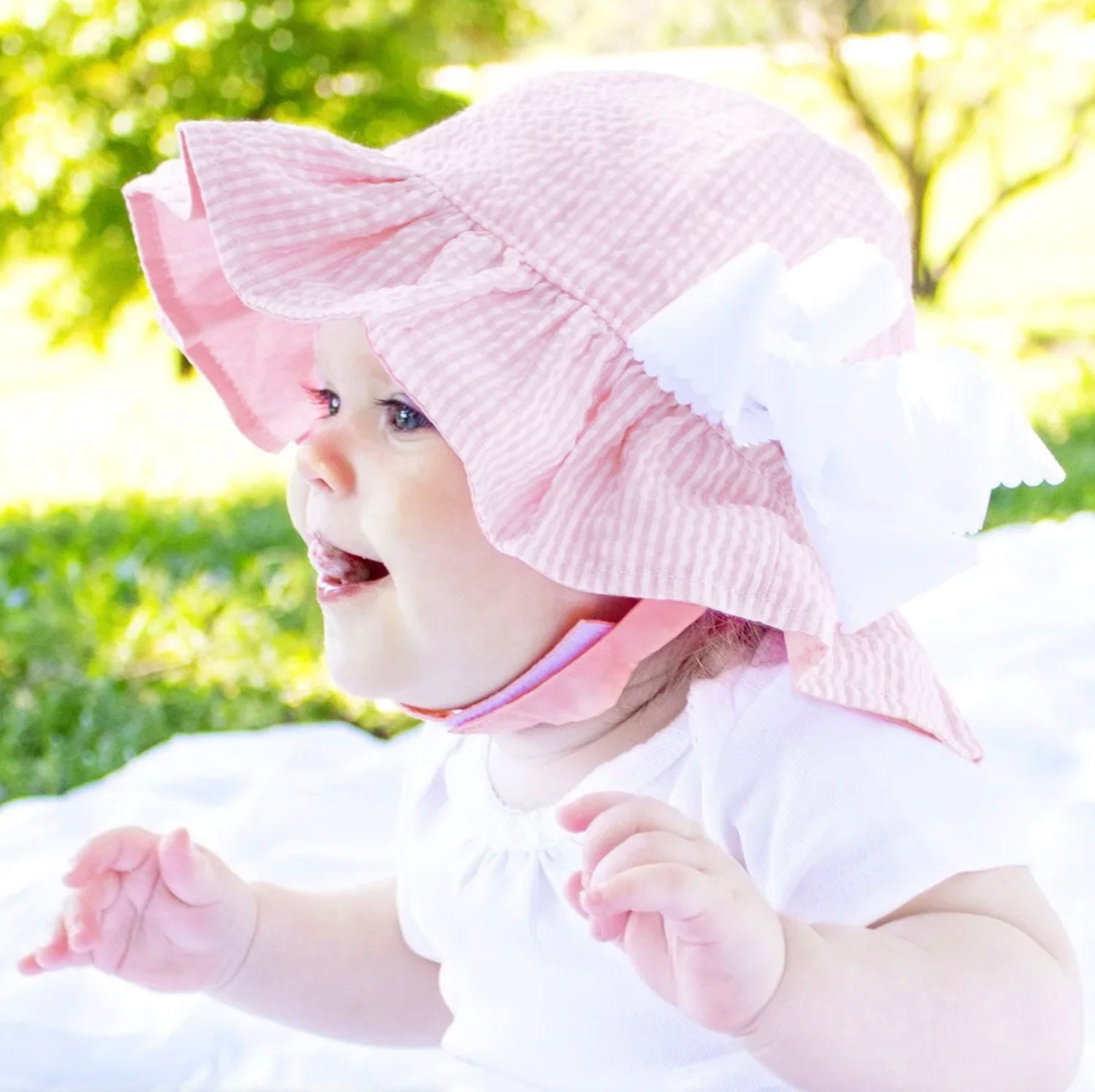 Seersucker baby discount sun hat